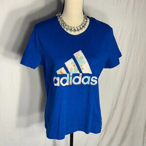 Blue Adidas T shirt Women Size L